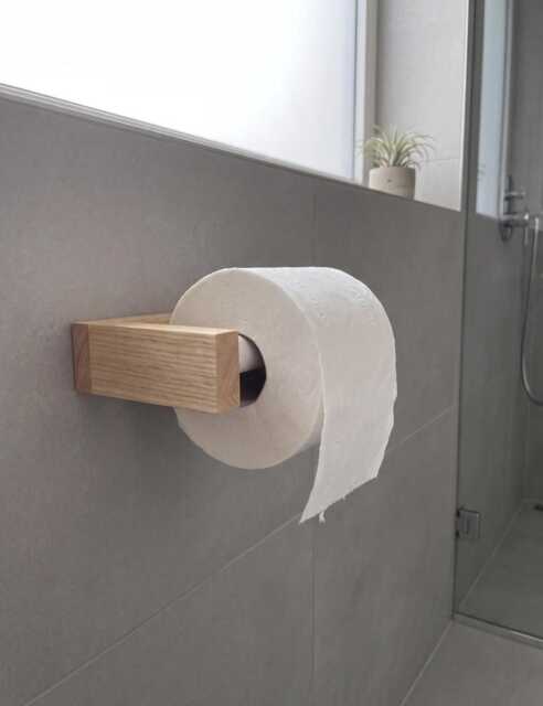 Wood Toilet Paper Holder - image 1