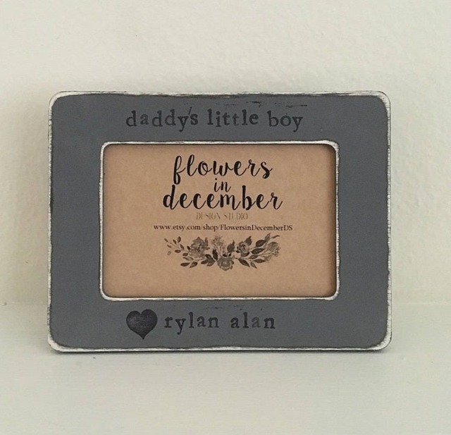 Personalized Picture Frame - Daddy's Little Boy Gift 4x6 Photo - image 1