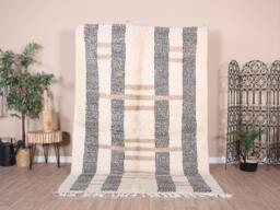 Authentic Moroccan Rug, Beni Ourain Rug 6x9 Ft - thumbnail 1