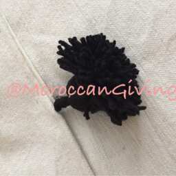 "Moroccan Pom Blanket - Throw With Blanket Bed Spread Bedding Cotton /79""Wx118" - thumbnail 3