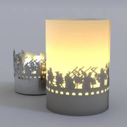 Orchestra Gift Tube Shadow Play Music-Themed Motif Candle With Beautiful Projection - Perfect Idea For Music Lovers - thumbnail 3