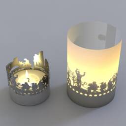 Orchestra Gift Tube Shadow Play Music-Themed Motif Candle With Beautiful Projection - Perfect Idea For Music Lovers