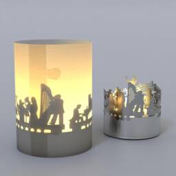 Orchestra Gift Tube Shadow Play Music-Themed Motif Candle With Beautiful Projection - Perfect Idea For Music Lovers - thumbnail 4