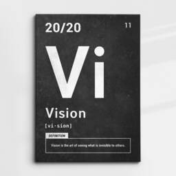 Vision Periodic Definition Quote Motivational Inspirational, Framed Canvas Wall Art Poster Print, Home Office & Room Decor, Gift Idea - thumbnail 3