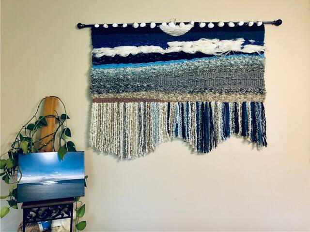 Woven Wall Art, Decor, Weaving, Handwoven Fiber Textile Weaving, Hanging, Tapestry Art - image 1