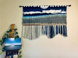 Woven Wall Art, Decor, Weaving, Handwoven Fiber Textile Weaving, Hanging, Tapestry Art