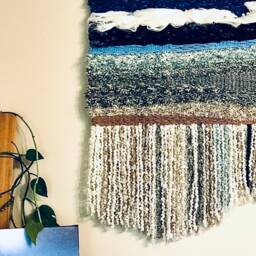 Woven Wall Art, Decor, Weaving, Handwoven Fiber Textile Weaving, Hanging, Tapestry Art - thumbnail 3