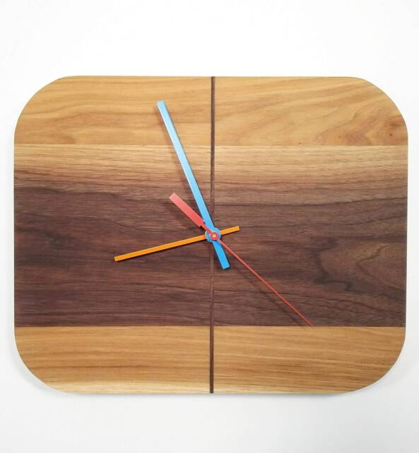Walnut & Hickory Retrobug Clock
