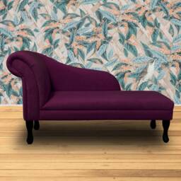 Handmade Purple Plush Chaise Longue - thumbnail 3