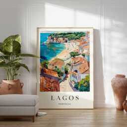 Lagos Portugal Print Coastal Town Wall Art - thumbnail 2
