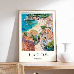 Lagos Portugal Print Coastal Town Wall Art - thumbnail 1