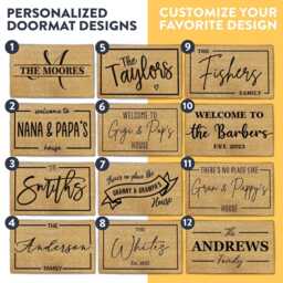 Custom Family Name Welcome Mat - Made Just For Your Home - thumbnail 2