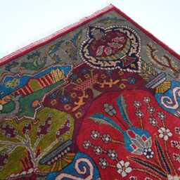 8x10 Ft Large Pictorial Rug - Afghan Handmade Wool Turkmen Home Deco Gray Multicolor Rug- Authentic Birds Animal Art For Kids Room - thumbnail 4