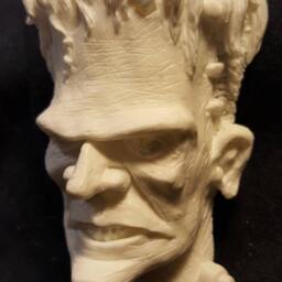 Frankenstein Monster 3D Sticker - Un-Painted - thumbnail 2