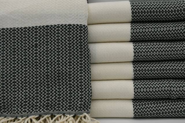 "Dark Green Towel, Hammam Towel, Small Diamond Towel, Turkey Towel, Soft Towel, Turkish Towel, 37""x70" - image 1