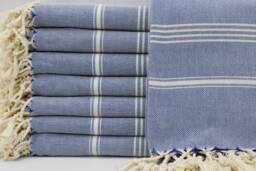 "Turkish Towel, Bohemian Towel, Blue Towel, 100x180cm, Turkish Peshtemal, Fouta, 40""x70" - thumbnail 1