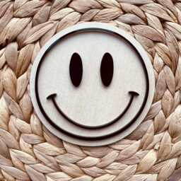 Smiley Face Wall Decor. Happy Emoji Sign. Wooden Acrylic Childrens Bedroom Star, Hearts, Lightning, Lashes - thumbnail 3