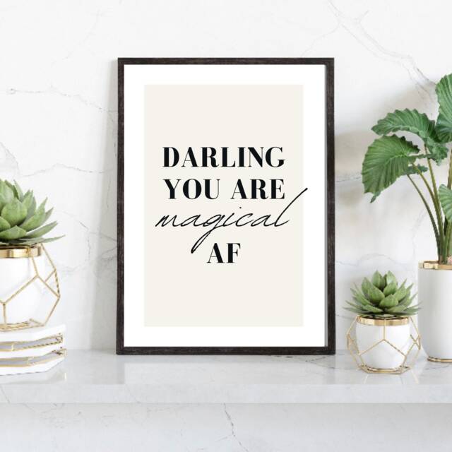 Motivational Posters, Text You Are Magic Poster, Wall Prints, Home Decor Office Decor, Gifts For Her - image 1