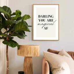 Motivational Posters, Text You Are Magic Poster, Wall Prints, Home Decor Office Decor, Gifts For Her - thumbnail 3