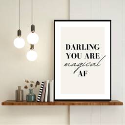 Motivational Posters, Text You Are Magic Poster, Wall Prints, Home Decor Office Decor, Gifts For Her - thumbnail 2