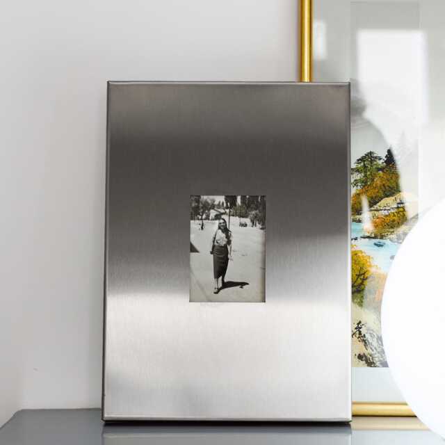 Stainless Steel Picture Frame, Modern Metal Photo Custom Minimalist Wall Decor, Gallery - image 1
