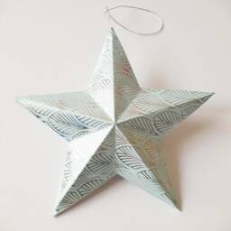 Christmas Decor Ornaments Holiday Ornement - 3D Paper Star 15x4cm - thumbnail 3