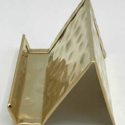 Hammered Brass Business Card Holder Office Desk Organizer - thumbnail 3