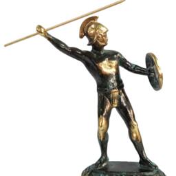 Handmade Leonidas Statue, King Of Sparta Bronze Sculpture, Ancient Greek Warrior, Spartan Decor, History Gift - thumbnail 3