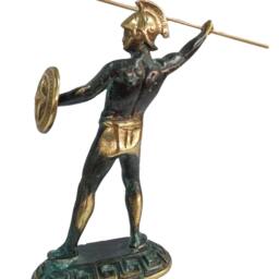 Handmade Leonidas Statue, King Of Sparta Bronze Sculpture, Ancient Greek Warrior, Spartan Decor, History Gift - thumbnail 4