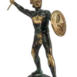 Handmade Leonidas Statue, King Of Sparta Bronze Sculpture, Ancient Greek Warrior, Spartan Decor, History Gift - thumbnail 2