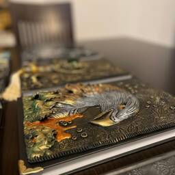 Eagle Journal Hand Sculpted Fimo Clay Book Diary - thumbnail 2