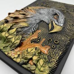 Eagle Journal Hand Sculpted Fimo Clay Book Diary - thumbnail 3