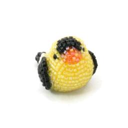 Goldfinch Beaded Miniature Bird Figurine - thumbnail 3
