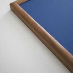A4 Solid Walnut Picture Frame With Mat Off-Center Opening Size 2x3 3x5 4x6 5x7 - thumbnail 2