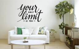 Your Only Limit Is You Wall Decal Motivation Quote Decor Sticker Art Vinyl Good Hose/Home Decoration Gift Idea - thumbnail 1
