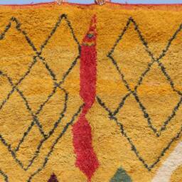 Handmade Wool Berber Rug Abstract Moroccan Boho Decor - thumbnail 3