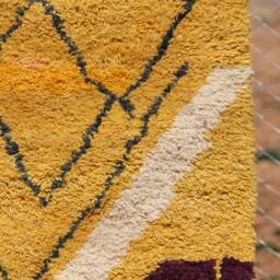 Handmade Wool Berber Rug Abstract Moroccan Boho Decor - thumbnail 4