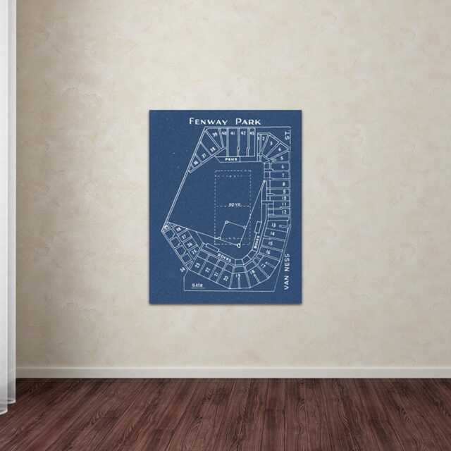 Vintage Fenway Park Seating Chart Print Boston Red Sox Wall Art - image 1
