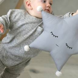 Baby Boy Nursery Pillows Moon Cloud Star Cushion Gift For Kids Room Decor Children Mustard Gray Boho Toddler Girl Neutral Newborn Birthday - thumbnail 3