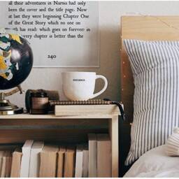 Blue Ticking Stripe Pillow Cover Farmhouse Decor, 100% Cotton - thumbnail 2