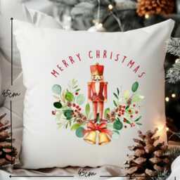 Personalized Christmas Cushion, Home Decor, Nutcracker Gift, Traditional Decorations - thumbnail 2