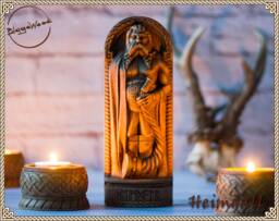 Heimdallr, Heimdall, Norse Pagan God Statue, For Asatru Altar Kit & Heathen Ritual - thumbnail 1