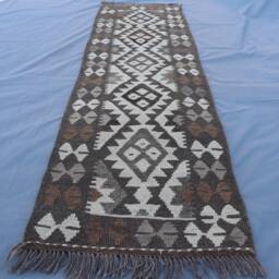 2x6'5 Ft Short Kilim Runner Rug, Flatweave Turkmen Handmade Wool Natural Veg Dyes Tribal Entry Way Kitchen, Hallway - thumbnail 2