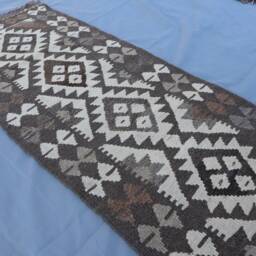2x6'5 Ft Short Kilim Runner Rug, Flatweave Turkmen Handmade Wool Natural Veg Dyes Tribal Entry Way Kitchen, Hallway - thumbnail 3