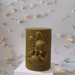 Soy Bee Wax Easter Rabbit Candle Eco-Friendly Home Decor - thumbnail 3