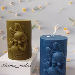 Soy Bee Wax Easter Rabbit Candle Eco-Friendly Home Decor - thumbnail 2
