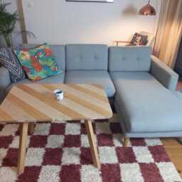 Handmade Oak & Plywood Coffee Table Scandinavian Mid Century Design - thumbnail 3