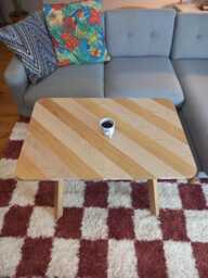 Handmade Oak & Plywood Coffee Table Scandinavian Mid Century Design - thumbnail 1
