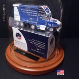 Semi Truck Tractor Trailer -Business Card Sculpture Item 1417 - Paper Model - thumbnail 2