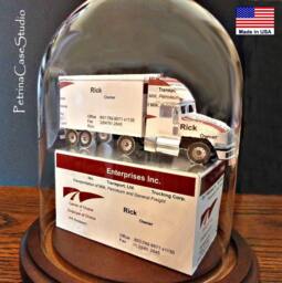 Semi Truck Tractor Trailer -Business Card Sculpture Item 1417 - Paper Model